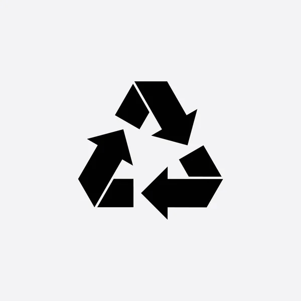 Οικολογικό Εικονίδιο Ανακύκλωσης Καλάθι Σακούλες Διάνυσμα Τρίγωνο Του Βέλους Πράσινο — Διανυσματικό Αρχείο