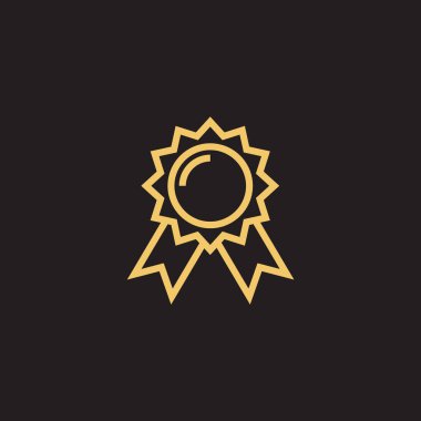 Kazanan rozet izole simgeler ayarlandı. Zafer, bir numaralı sembol 