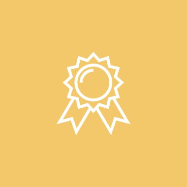 Kazanan rozet izole simgeler ayarlandı. Zafer, bir numaralı sembol 