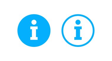 Beyaz arka planda yalıtılmış bilgi simgesi. Bilgi simgesi basit işareti. Vektör Illustration