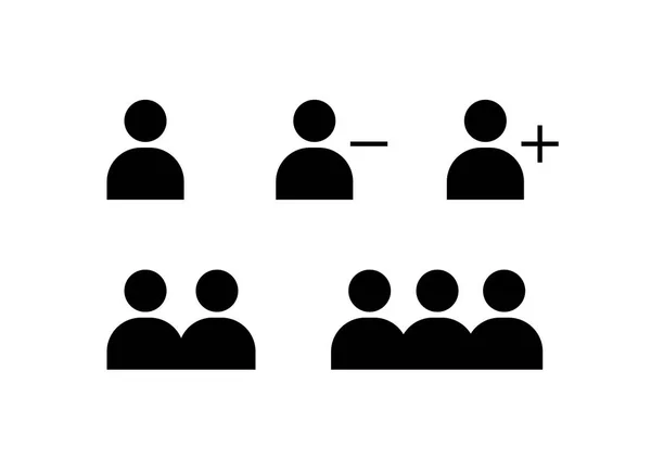 User Profile Group Set Icon Symbol. Add / Remove user. Team. Vector