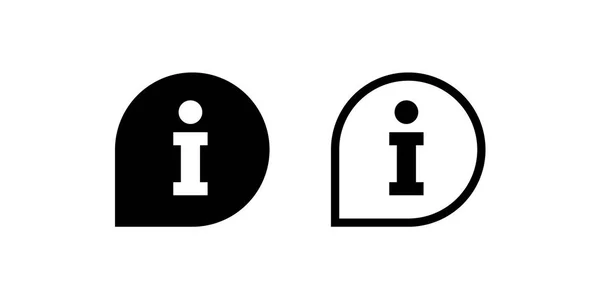 Icône Information Isolée Sur Fond Blanc Icône Information Signe Simple — Image vectorielle