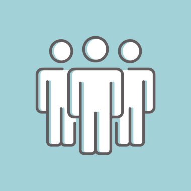 takım veya Kullanıcı simgesi. Web, mobil ve infographics çizgi vektör çizim.