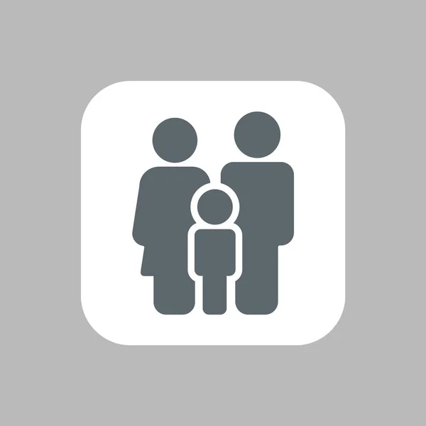 Векторний Значок Родині Чоловік Жінка Діти Плоский Знак Використання App — стоковий вектор