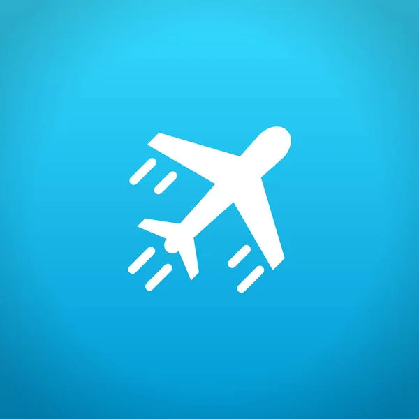 Airplane Icon Vector Art Picture Simple Sign Using Web App — Stock Vector