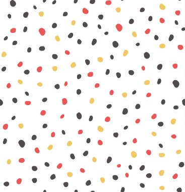 Kabataslak El Çizim Noktaları Dikişsiz Desen. Retro mavi-sarı-altın grafik baskı. Vektör noktalı süs. Duvar kağıdı, mobilya kumaş, tekstil.