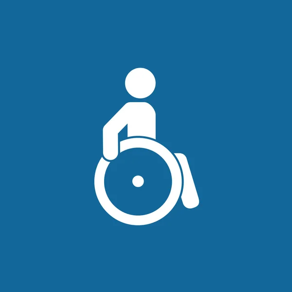 Señal Persona Discapacitada Mark Discapacidad Hombre Silla Ruedas Icono Vector — Vector de stock