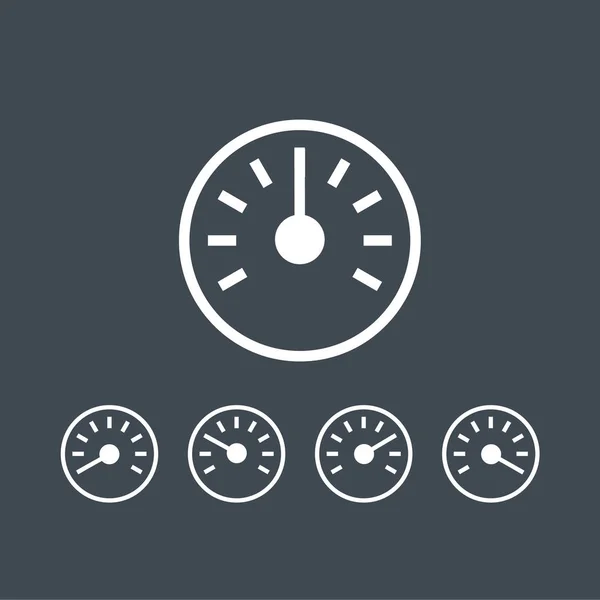 Info Graphic Gauge Elements Speedometer Set Icons Sign Arrow Vector — Stock Vector