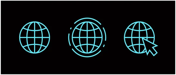 Www Ícones Conexão Com Internet Ilustração Vetor Modelo Web Logotipo —  Vetores de Stock