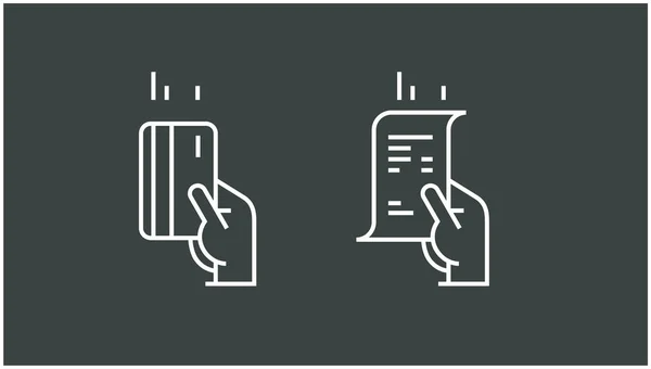 Set Payment Options Vektorelemek Lapos Stílusban Hitelkártya Feldolgozás Kézi Betéti — Stock Vector