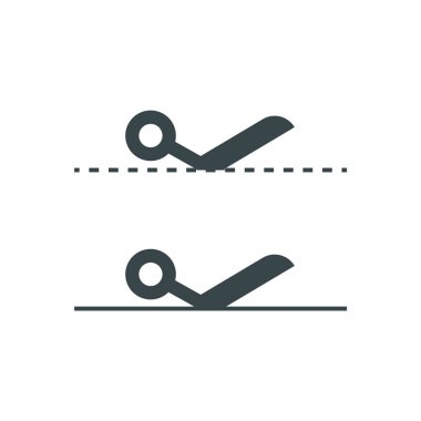 Makas simgesi. Sembol kesti. EPS, vektör çizim.