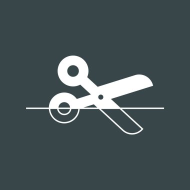 Makas simgesi. Sembol kesti. EPS, vektör çizim.