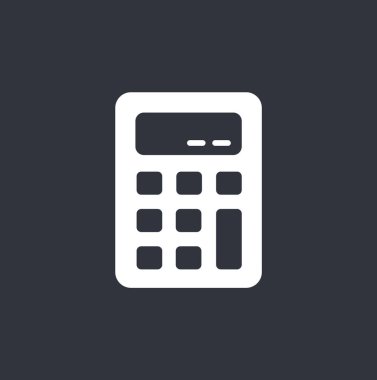 Hesap makinesi simgesi, vektör illüstrasyonu. düz tasarım biçimi