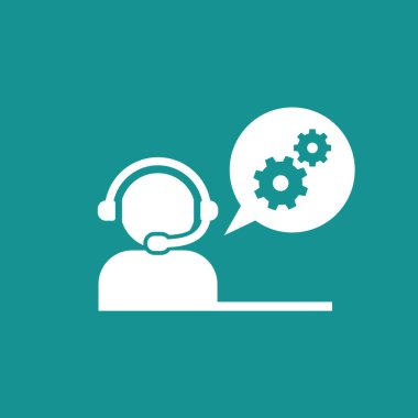 Çağrı merkezi, müşteri hizmetleri ikonunu destekleyin. Vektör, eps.