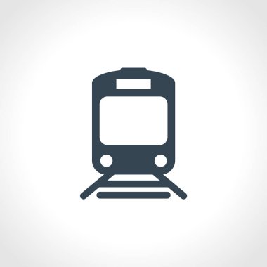 Tren simgesi. Demiryolu işareti. Simge vektör çizim taşıma.