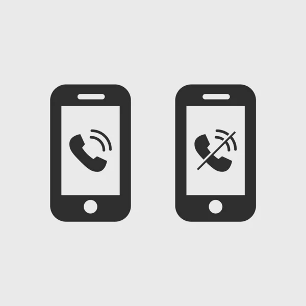Anruf Symbole Mit Mobilen Gadget Vektor Eps — Stockvektor