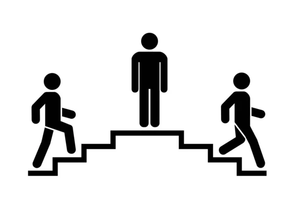 Signe Icône Haut Bas Debout Promenez Vous Dans Les Escaliers — Image vectorielle