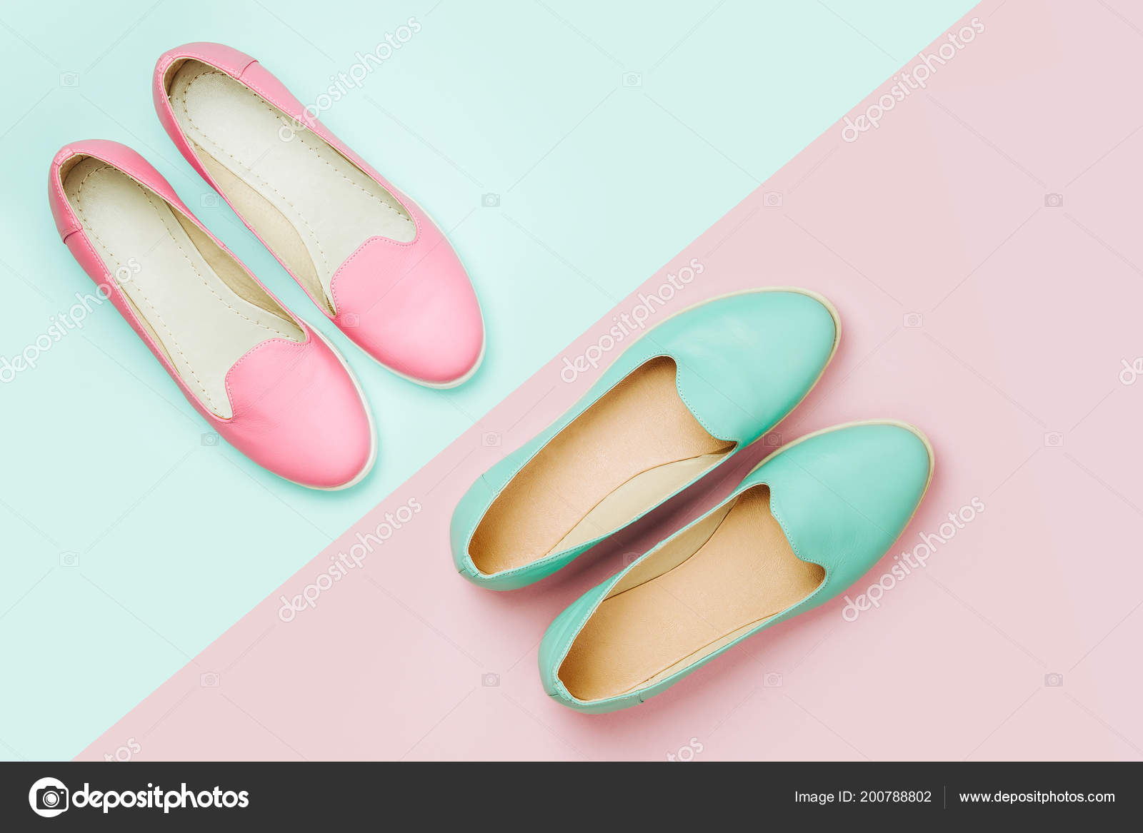 pastel colored sandals