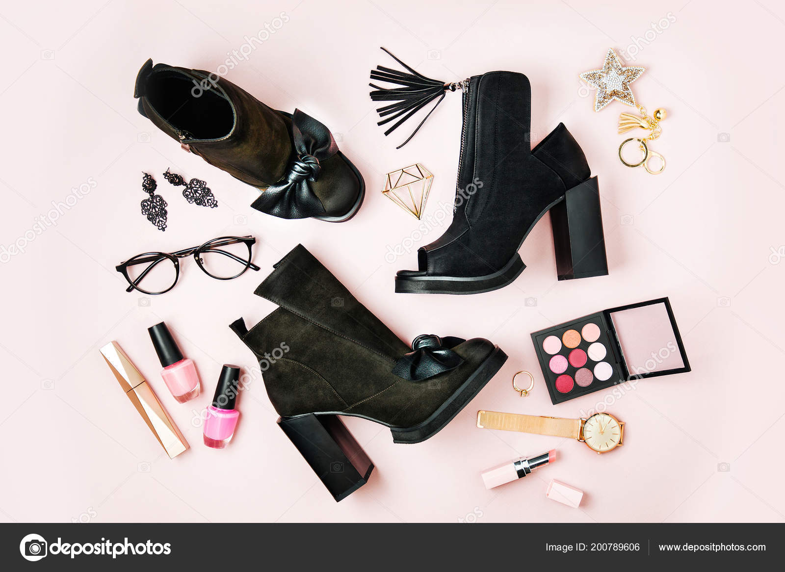 stylish black ankle boots