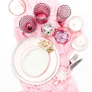 mutfak gereçleri üstten görünüm 