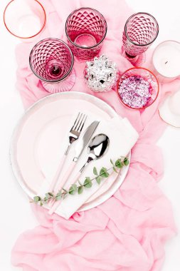 mutfak gereçleri üstten görünüm 