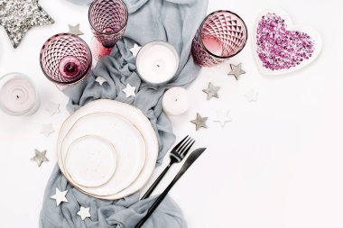 mutfak gereçleri üstten görünüm 