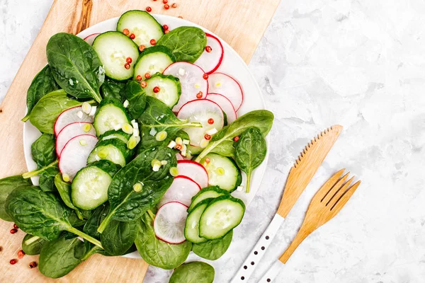 Insalata Con Cetriolo Ravanello — Foto Stock