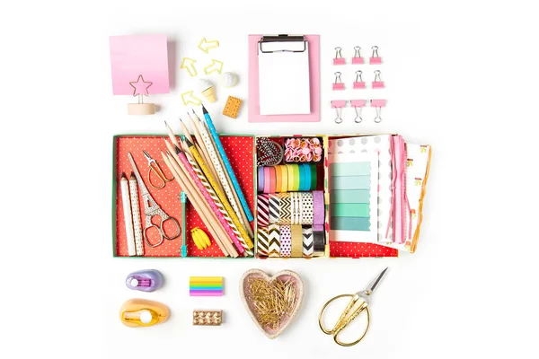 Şık ileti örneği ile Organizatör. Düz yatıyordu, en iyi görünümü geri okul kavramı için trendy.