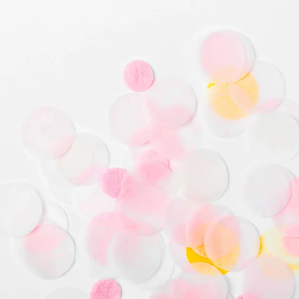 Achtergrond Van Bleke Roze Papieren Confetti Concept Vakantie — Stockfoto