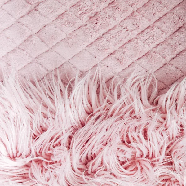 Pink Background Fluffy Fur Texture — Stock Photo, Image