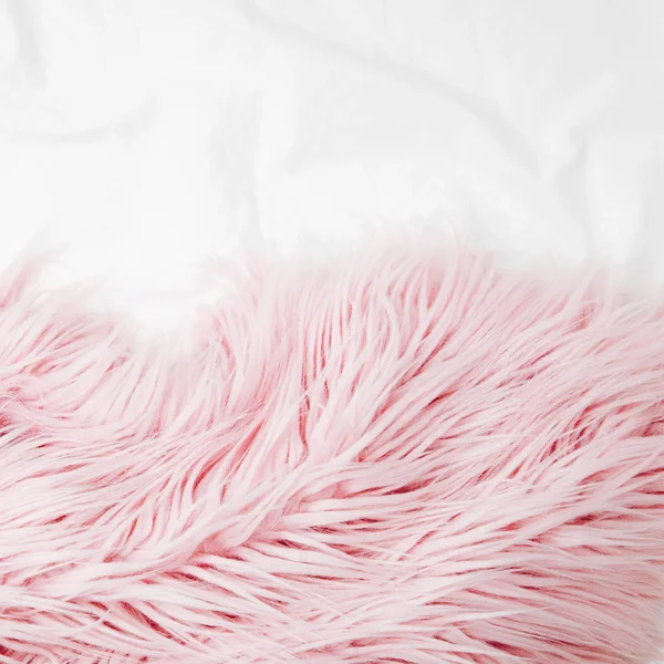 Top View Pink Fluffy Fur Background Stock Photo by ©Igishevamaria