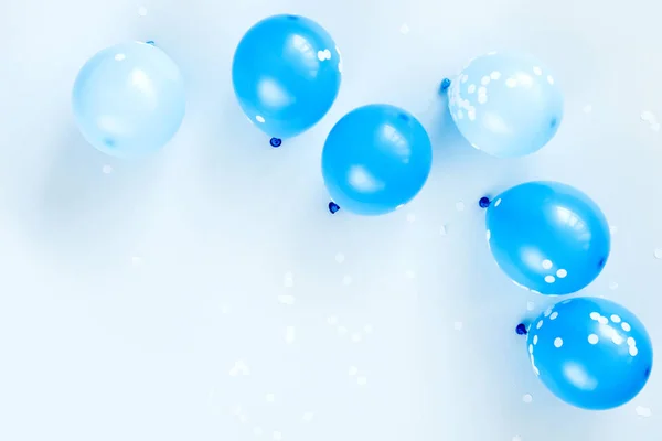 Pastel Renk Arka Plan Üzerinde Renkli Balonlar Şenlikli Veya Doğum — Stok fotoğraf