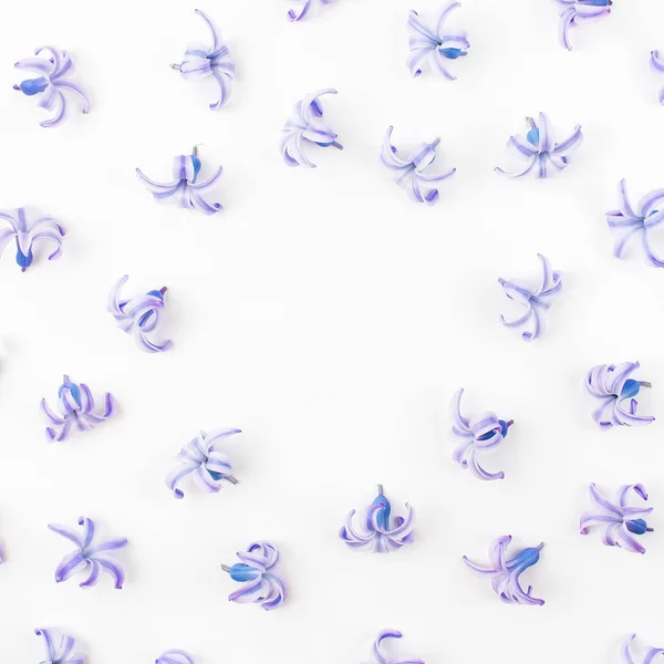 Fundo Feito Flores Azuis Primeira Primavera Com Espaço Cópia — Fotografia de Stock