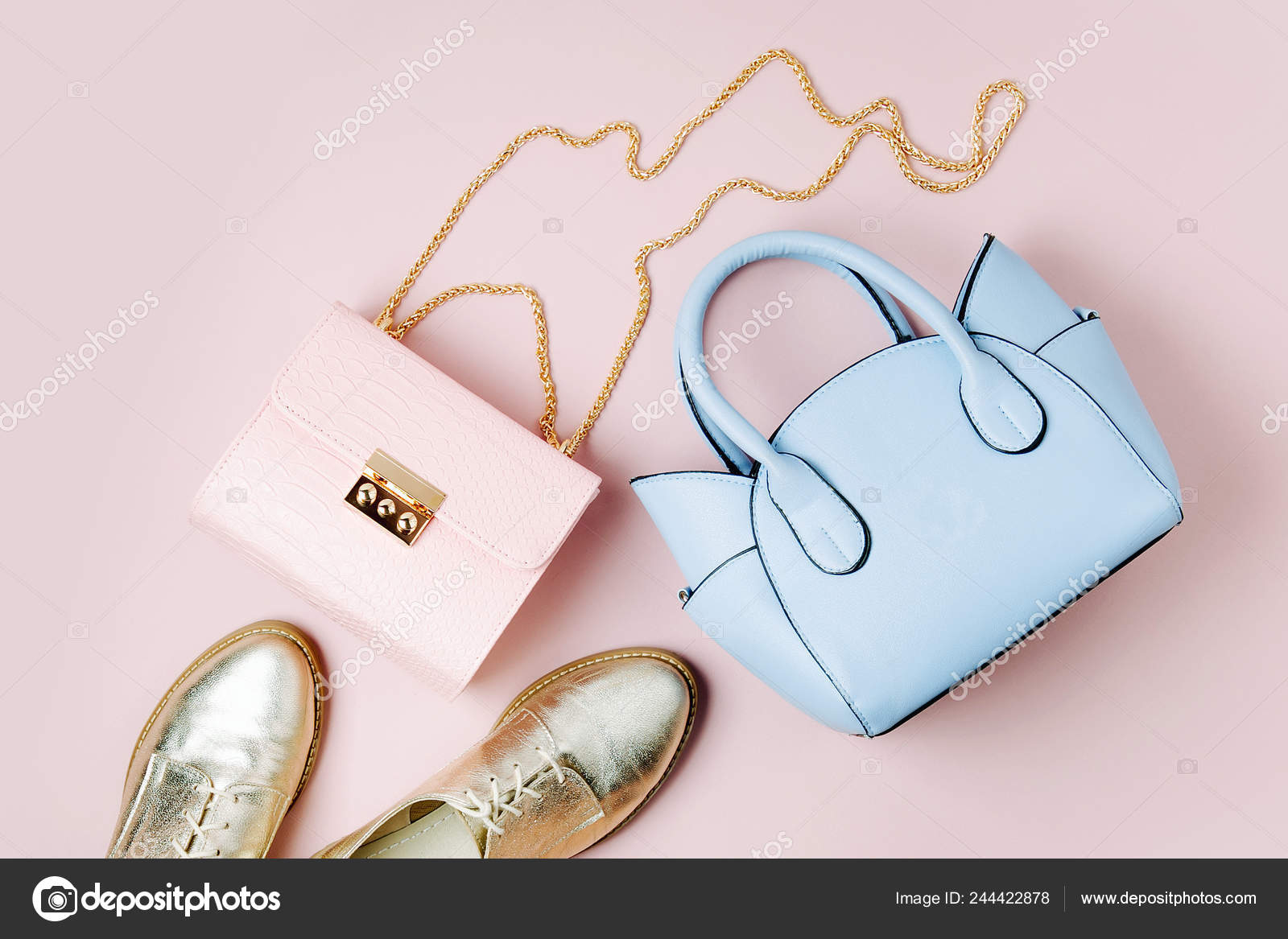 blush pink bag and shoes