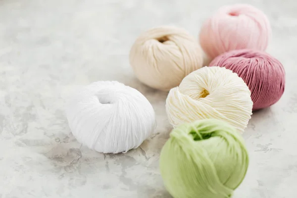Yarn Untuk Merajut Dalam Warna Pastel — Stok Foto