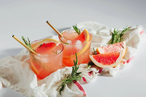 Cocktail Caseiro Toranja Coquetel Rosemary Bebida Refrescante Não Alcoólica Perfeita — Fotografia de Stock