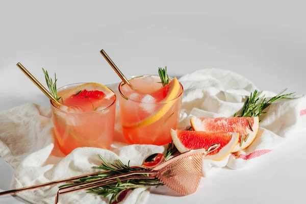 Grapefruit Rosemary Cocktail Refreshing Non Alcoholic Drink Perfect Spring Summer — Stock Photo, Image