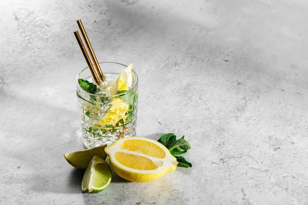 Homemade Lemonade Summer Drinks Fresh Citrus Ice — Stock Photo, Image