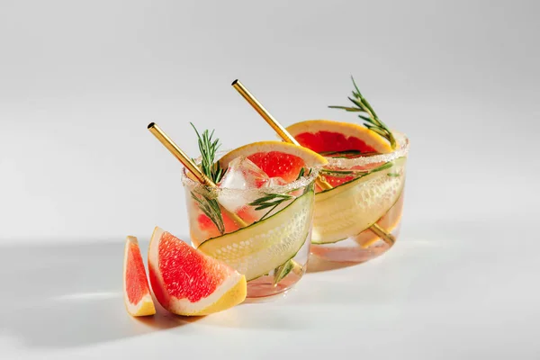 Toranja Pepino Cocktail Perfeito Para Primavera Verão — Fotografia de Stock