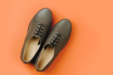 renkli şık kadın ilkbahar veya sonbahar ayakkabıları üst görünümü