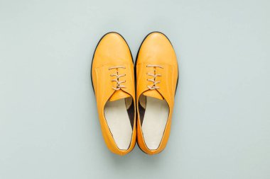 renkli şık kadın ilkbahar veya sonbahar ayakkabıları üst görünümü