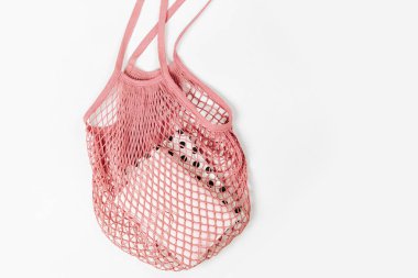 Pamuk kitapları ile net çanta. Sürdürülebilir bir yaşam tarzı. Eko Dostu kavramı.