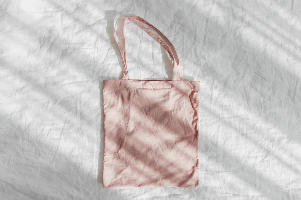 Mockup Eco Bag Sacco Dello Shopping Vuoto Con Spazio Copia — Foto Stock