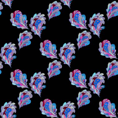 Suluboya el boyalı Dikişsiz desen bırakır. Desenli arka plan. Modern doğa doku yüzey tasarımı, tekstil, ambalaj kağıdı, duvar kağıdı, telefon servis talebi Yazdır, kumaş için.