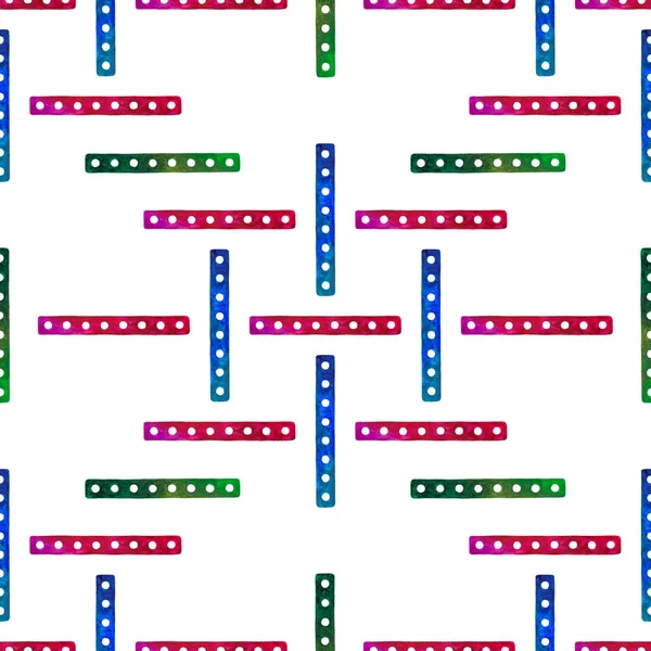 Acuarela pintada a mano patrón geométrico sin costura. Fondo abstracto en estilo moderno para el diseño de superficies, textiles, papel de envolver, papel pintado, impresión de la caja del teléfono, tela . —  Fotos de Stock