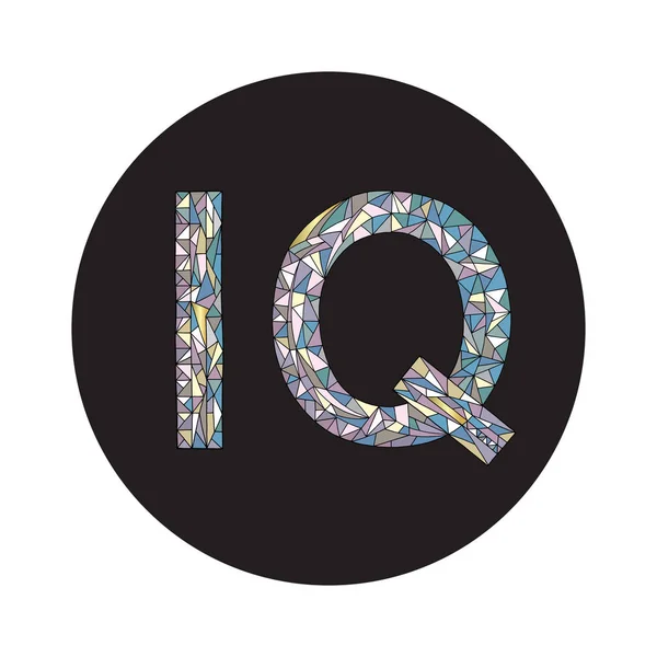 Ilustracja wektorowa IQ ręcznie rysowane znak. Iloraz inteligencji design — Wektor stockowy