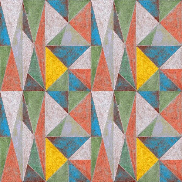 Acuarela pintada a mano ornamento patrón sin costuras. Fondo geométrico abstracto . —  Fotos de Stock