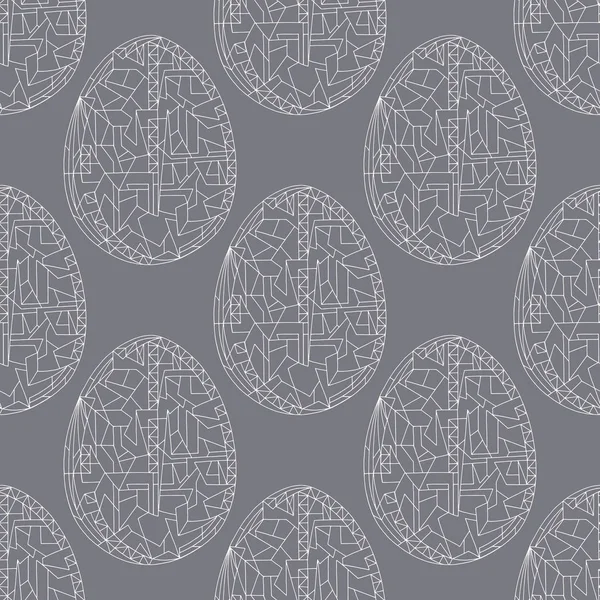 Ostereier Vektoren Nahtlose Muster Handgezeichnete Abstrakte Textur Für Frühlingsferien Modernem — Stockvektor