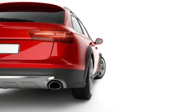 Led ışıkları ile şık Araba siyah bir arka plan. Fütüristik modern araç baş hafif xenon kara günü. 3D render