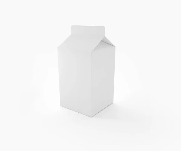 Embalagem de produtos lácteos fermentados em branco isolada sobre fundo branco. Renderização 3d — Fotografia de Stock